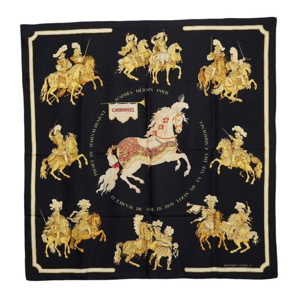 Hermes Carre90 CARROUSEL Silk Scarf